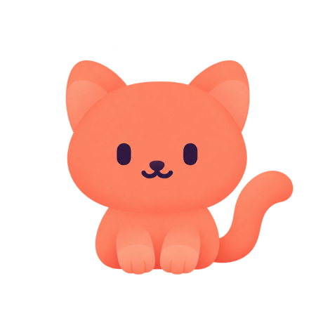 Coral cat mascot